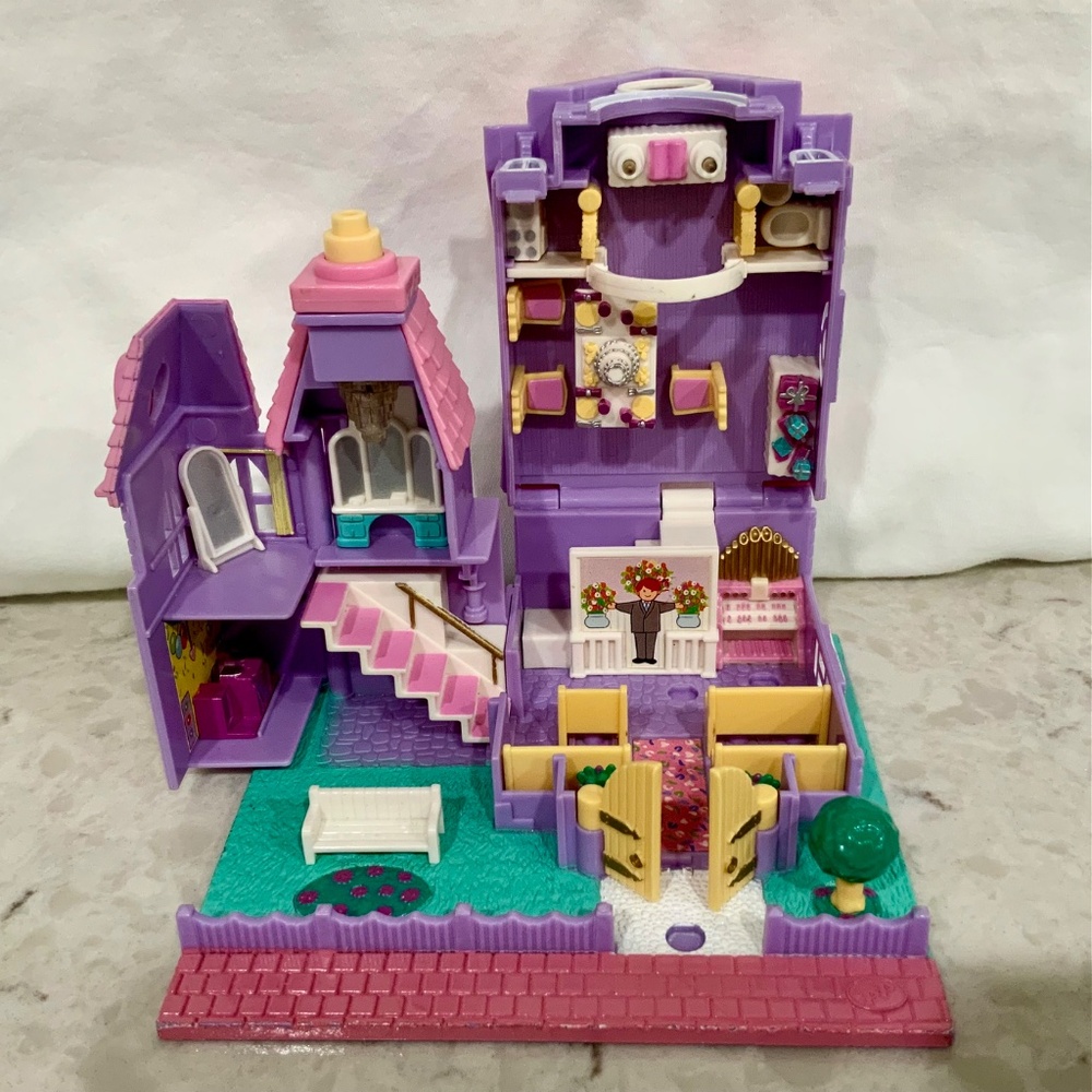 Vintage Polly Pocket Wedding Chapel | Working Complete Set 1993 - Picture 3 of 4